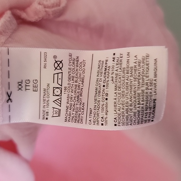 Old Navy Spring Pastel Cotton XXL pink sleeveless V neck top - Picture 5 of 6